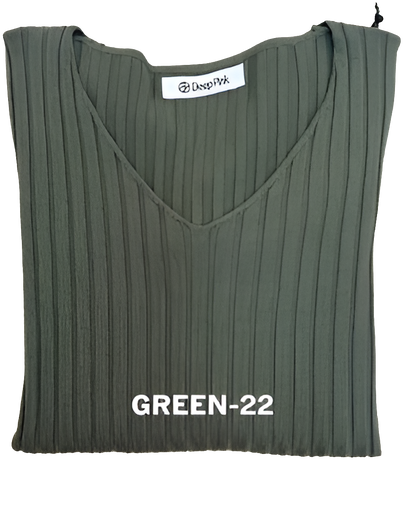 Basic Pullover V-Ausschnitt gerippt BELLA