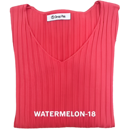 Basic Pullover V-Ausschnitt gerippt BELLA
