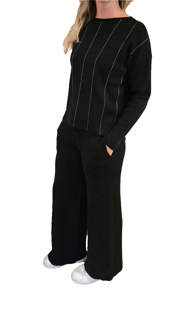 Cozy Strick 2-Teiler mit Streifen