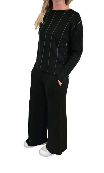 Cozy Strick 2-Teiler mit Streifen