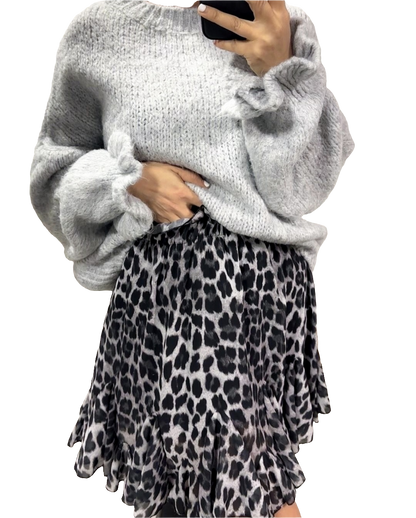 Volantrock im Animal-Print