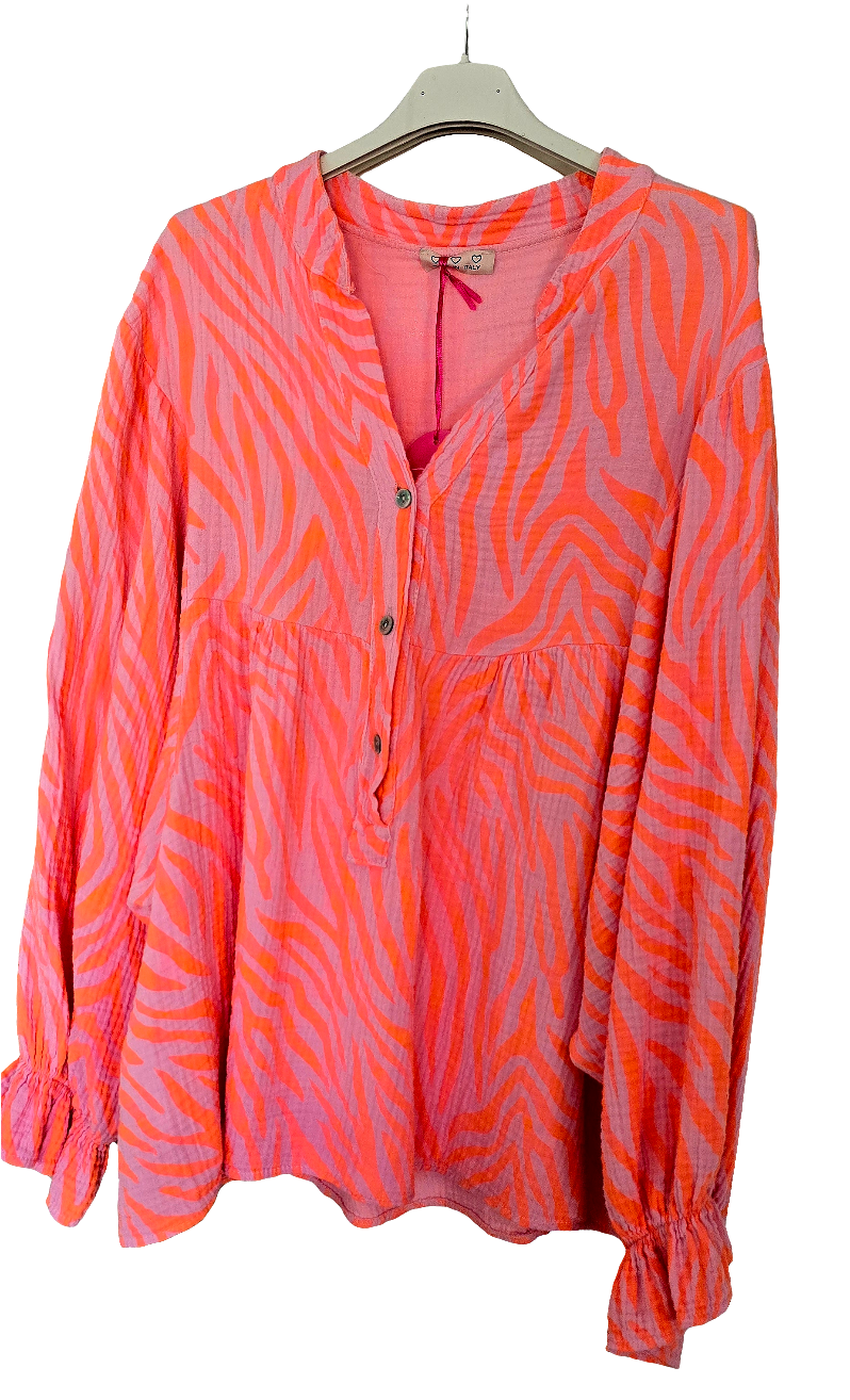 Musselin Bluse Zebra