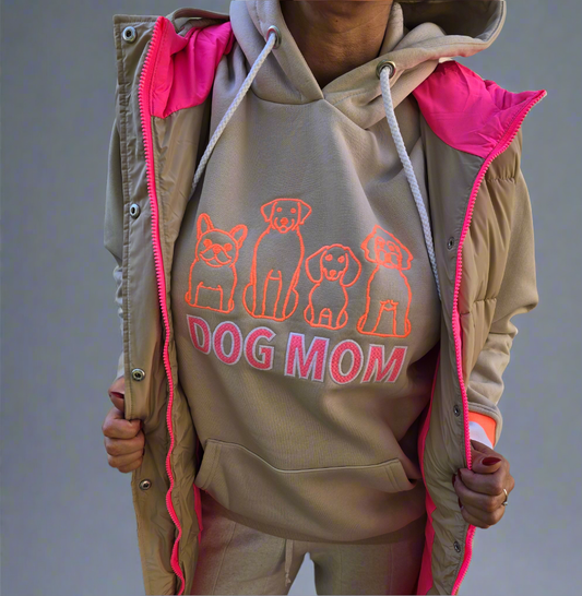 Zwillingsherz Hoodie "Dog Mom"