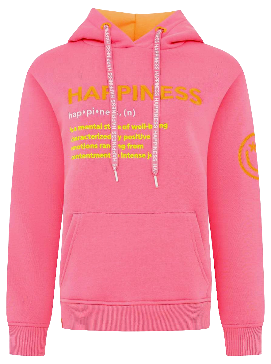 ZWILLINGSHERZ HOODIE "HAPPINESS" Rosa