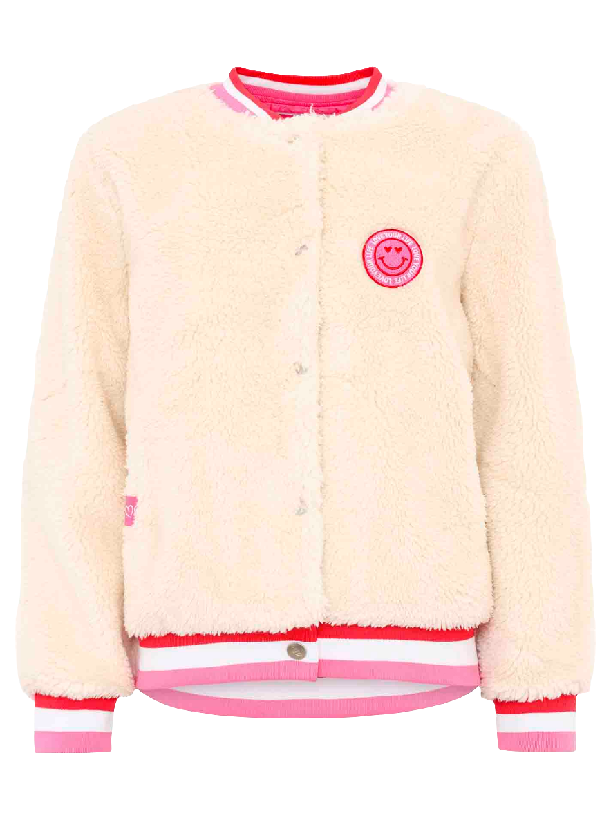 Zwillingsherz Plüschjacke Kuschel Jacke Teddy Flausch "Smile”