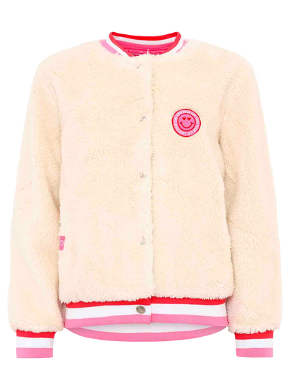 Zwillingsherz Plüschjacke Kuschel Jacke Teddy Flausch "Smile”
