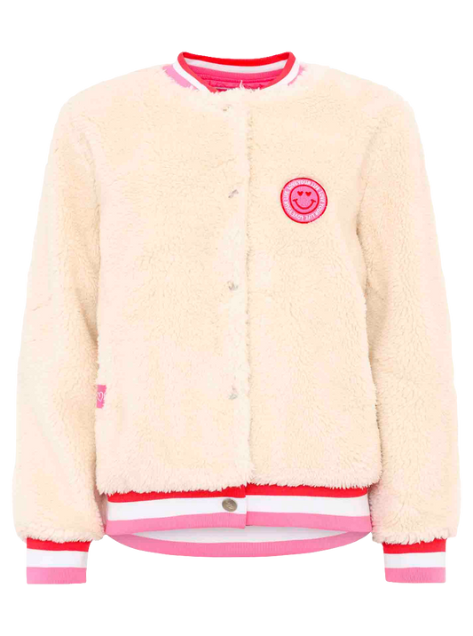 Zwillingsherz Plüschjacke Kuschel Jacke Teddy Flausch "Smile”