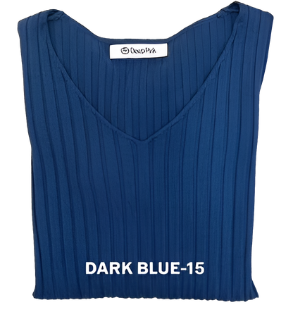 Basic Pullover V-Ausschnitt gerippt BELLA