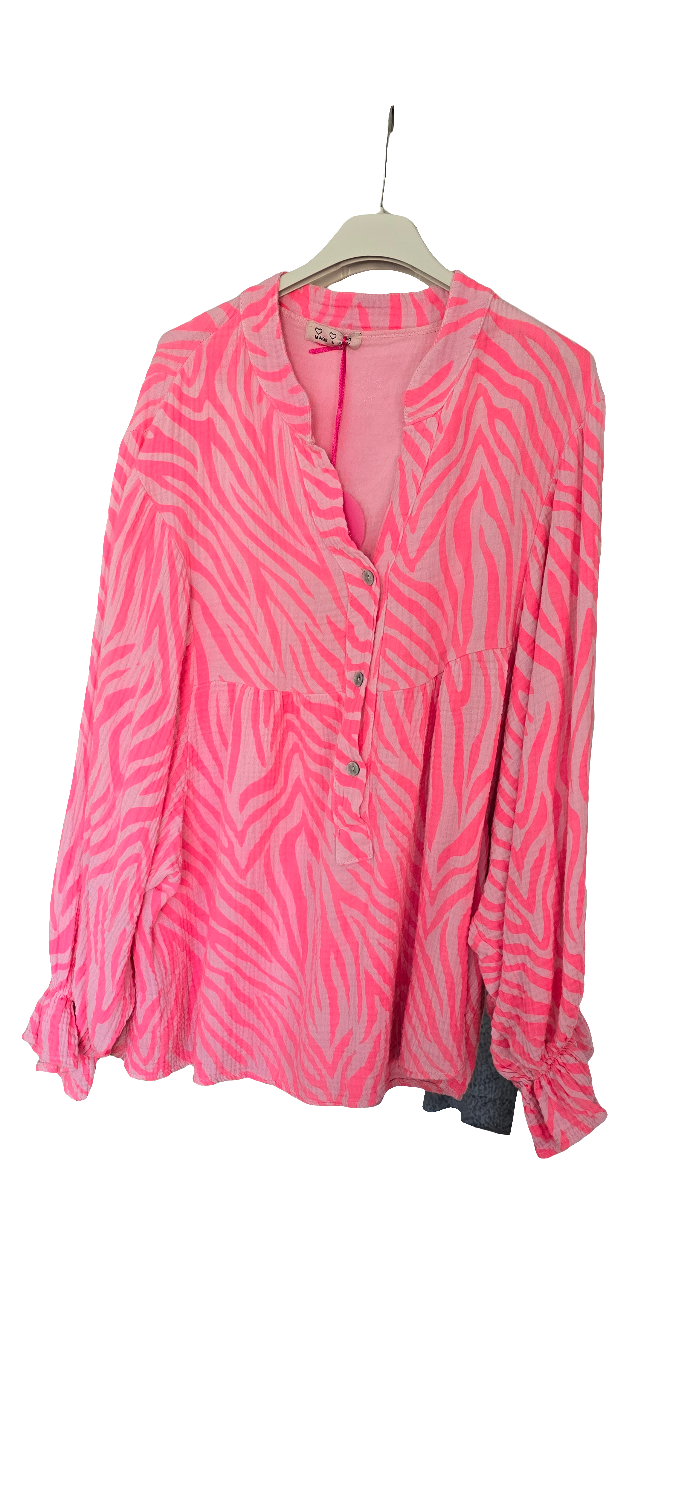 Musselin Bluse Zebra