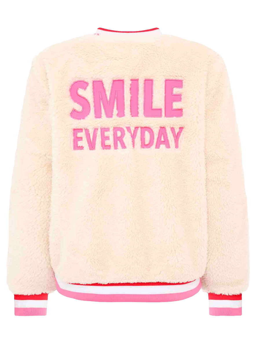 Zwillingsherz Plüschjacke Kuschel Jacke Teddy Flausch "Smile”