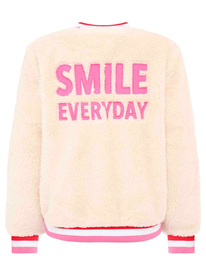 Zwillingsherz Plüschjacke Kuschel Jacke Teddy Flausch "Smile”