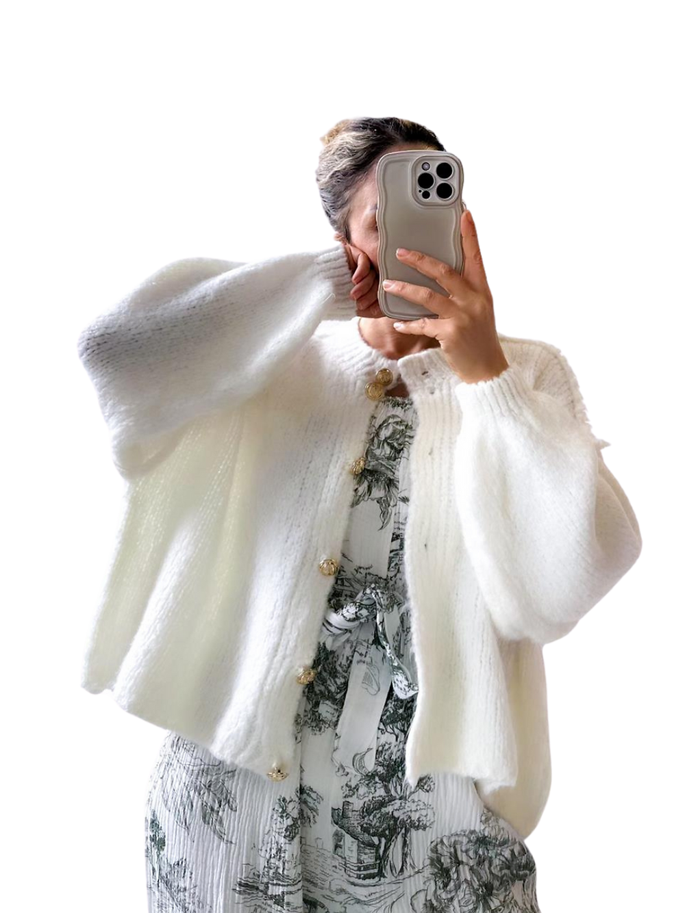 Cardigan Oversize Weiss