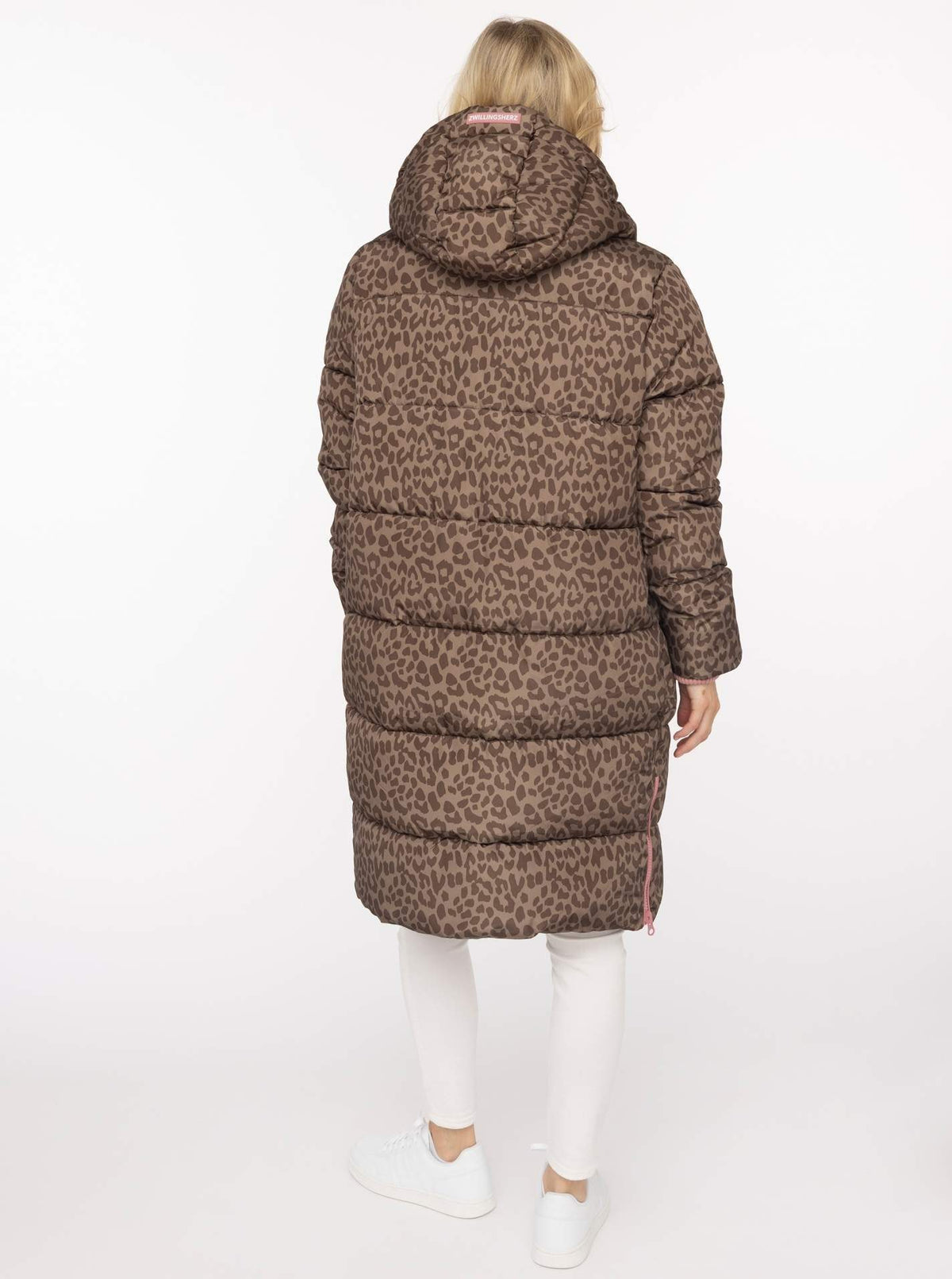 Zwillingsherz Langer Steppmantel COZY LEO Taupe
