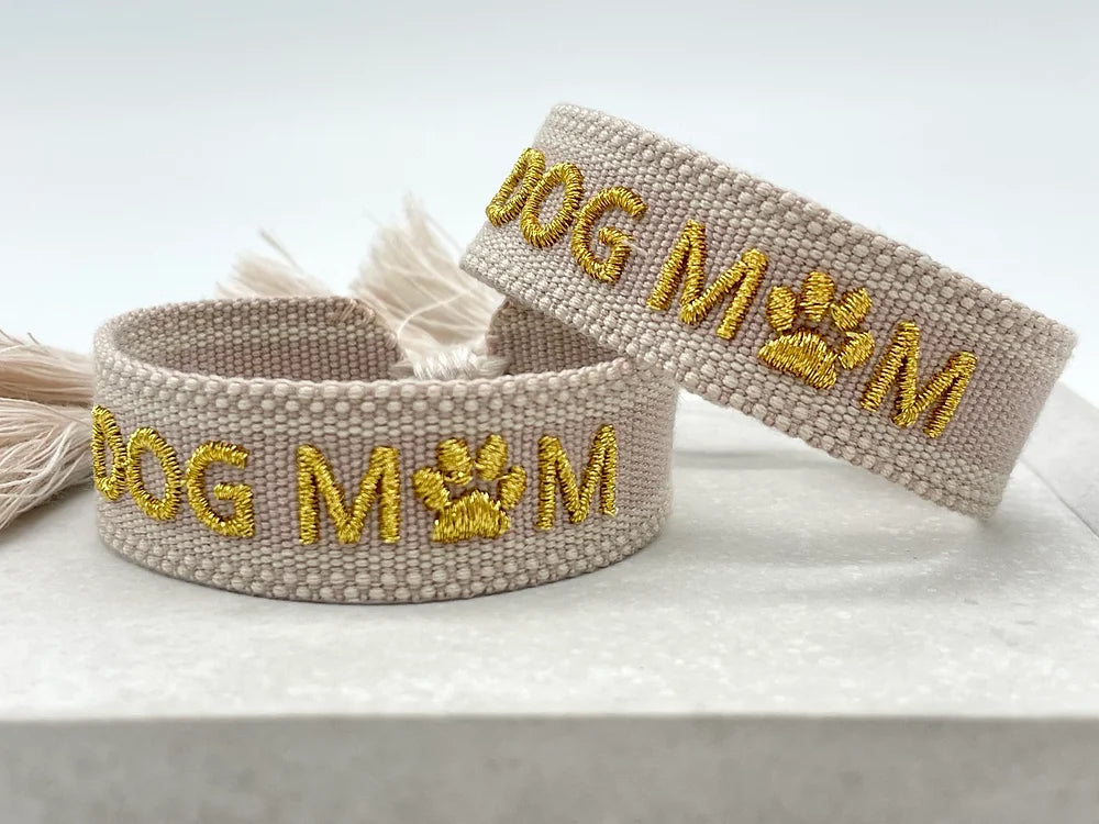 Statement Armband gewebt  DOG MOM #2