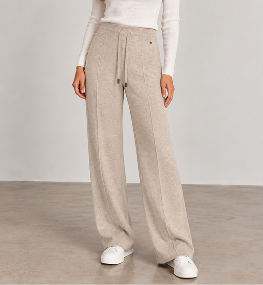 Feinstrick Hose mit Bundfalte LOUNGE
