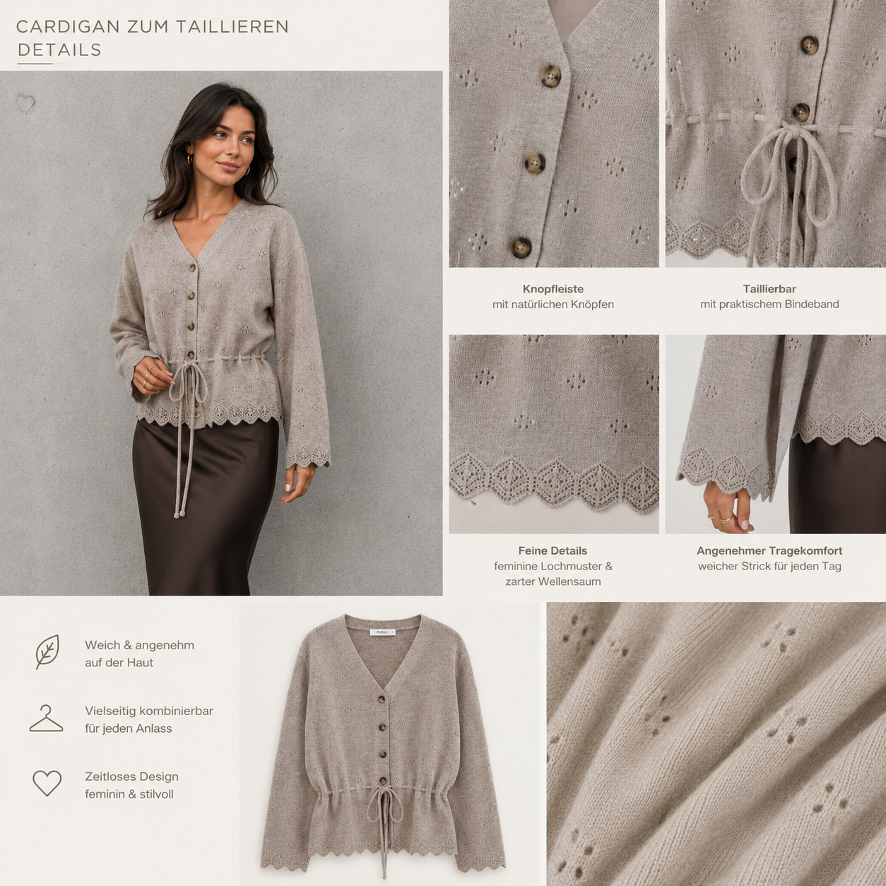 Cardigan ALVA zum Tailieren