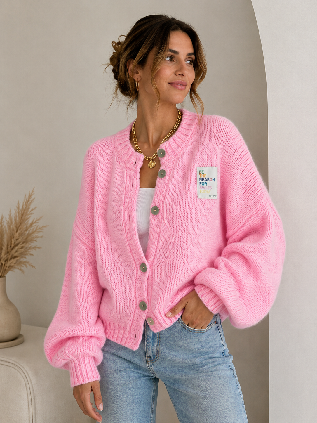 Cardigan SMILE TODAY Rosa