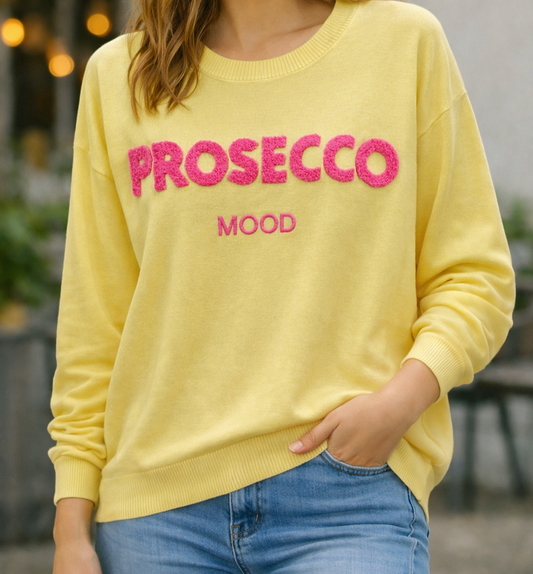 Feinstrick Pullover „Prosecco Mood“ Damen | Viskose Mix