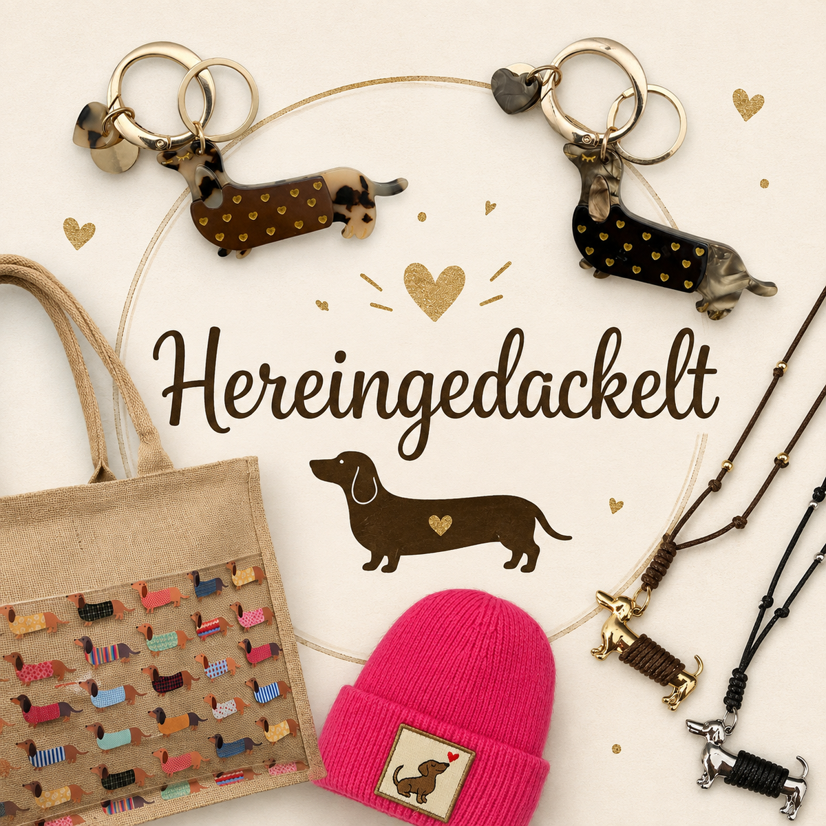 HEREINGEDACKELT