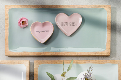 Pretty Little Things Herzschale – Rosa mit Gold – Elegante Schmuckablage für deine Lieblingsstücke