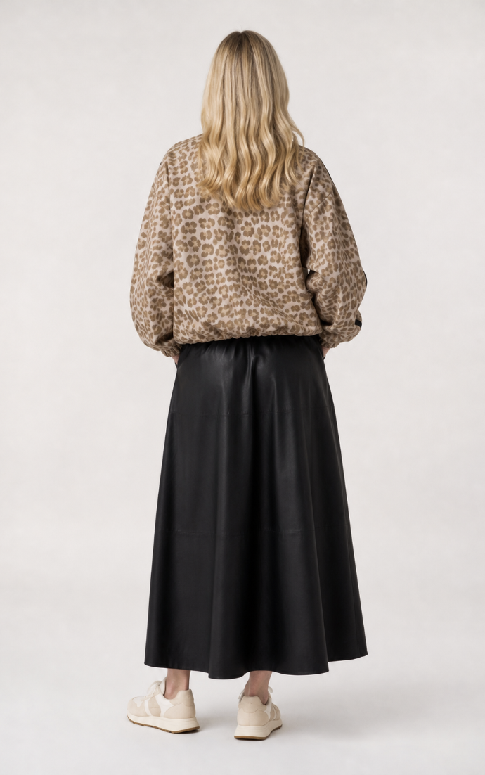 Stylische Sweater Jacke Animal Leo Print