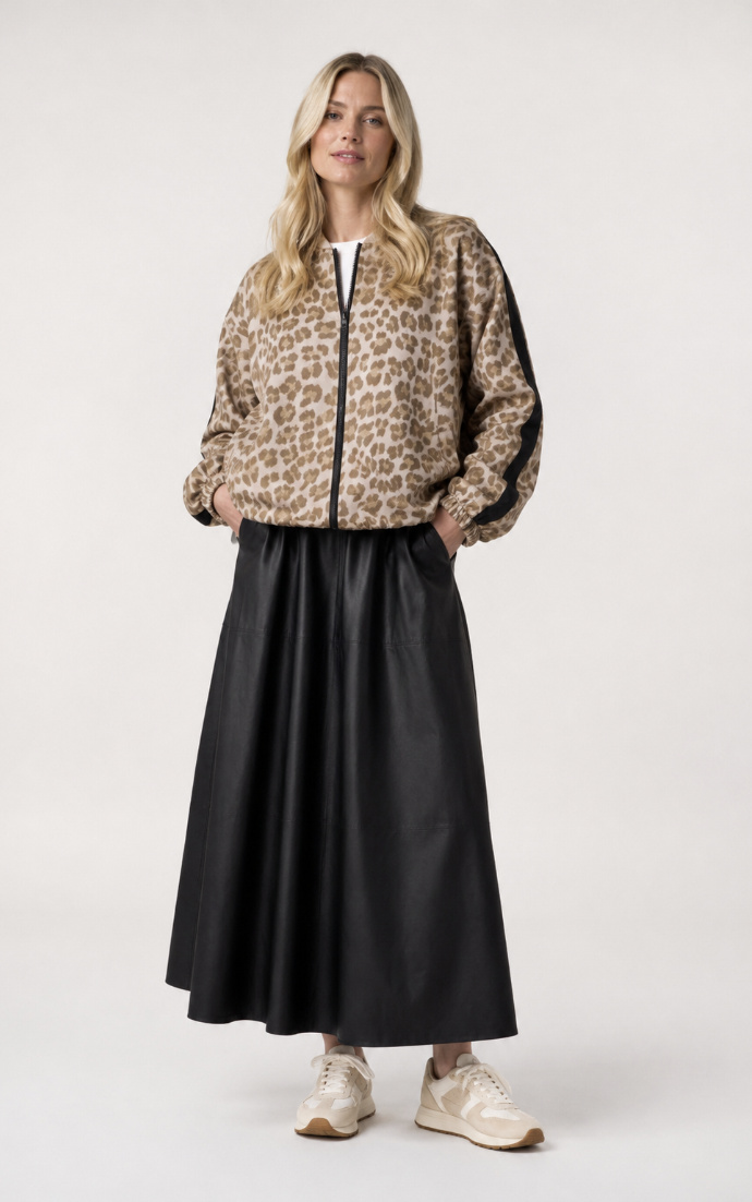 Stylische Sweater Jacke Animal Leo Print