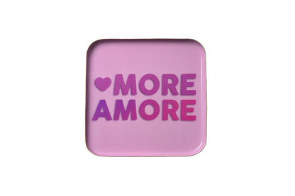 More Amore Tablett – Rosa mit Lila – Stylisches Serviertablett für mehr Liebe im Alltag
