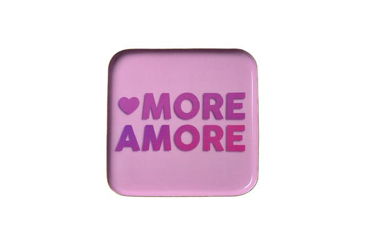 More Amore Tablett – Rosa mit Lila – Stylisches Serviertablett für mehr Liebe im Alltag