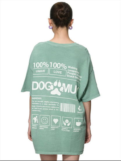 Oversize T-Shirt Damen Dog Mum – Locker geschnittenes Statement Shirt – verschiedene Farben