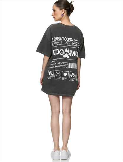 Oversize T-Shirt Damen Dog Mum – Locker geschnittenes Statement Shirt – verschiedene Farben