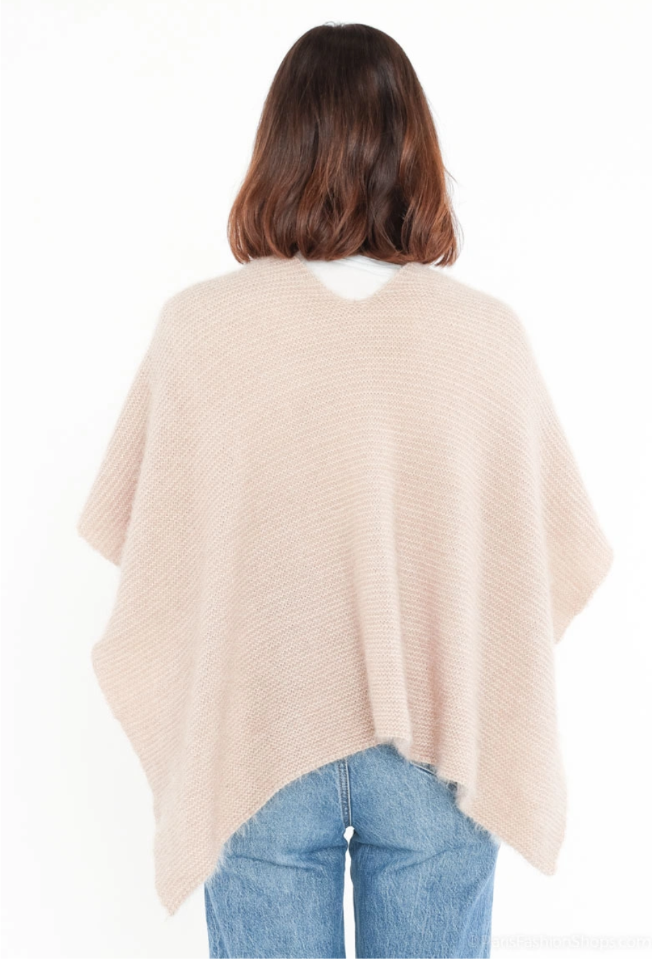 Kuscheliger Mohair Poncho mit Schlaufe