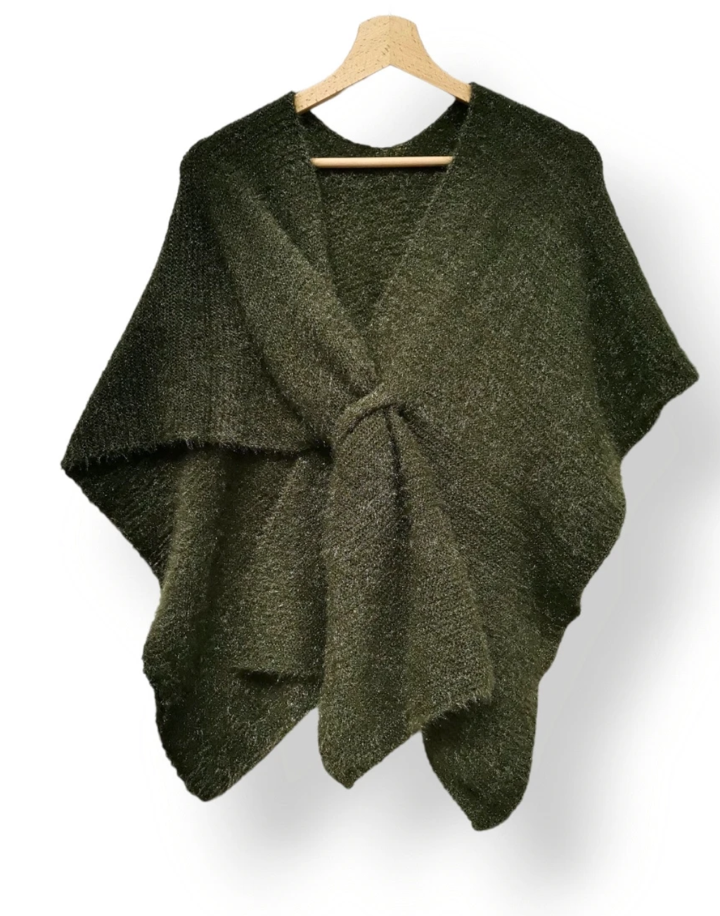 Kuscheliger Mohair Poncho mit Schlaufe