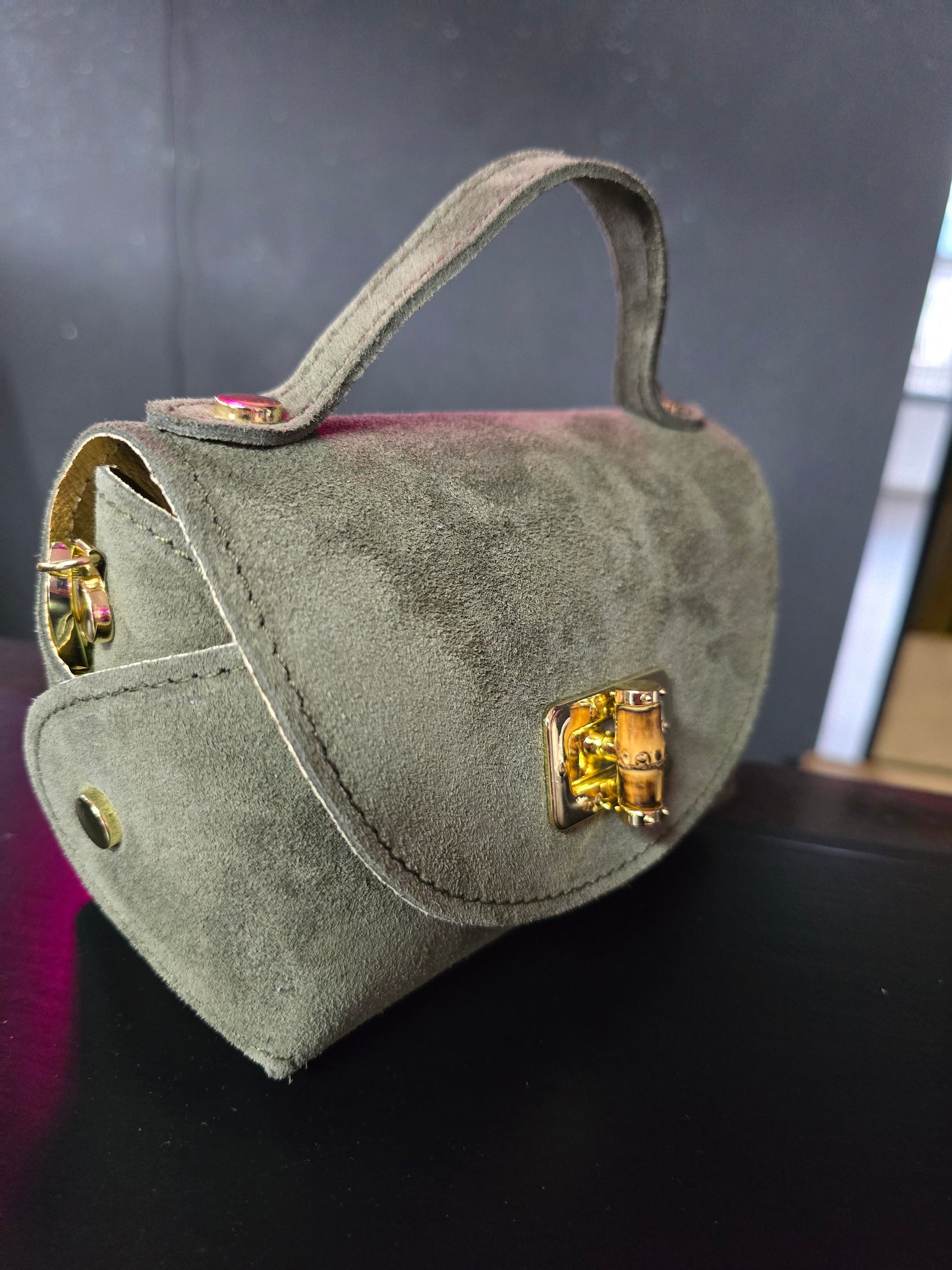 Kleine Handtasche Bamboo Wildleder Leder