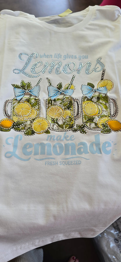 Lemonade T-Shirt mit Zitronen-Print