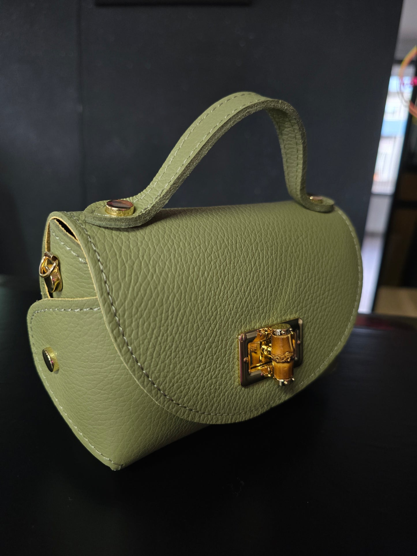 Kleine Handtasche Bamboo Wildleder Leder