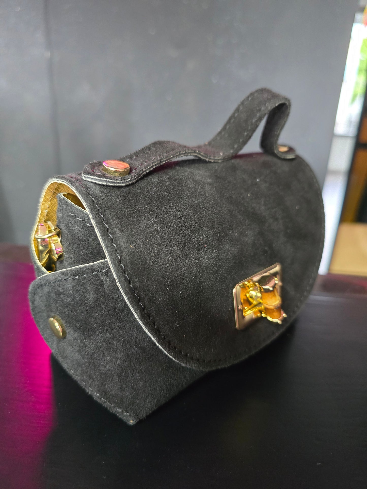 Kleine Handtasche Bamboo Wildleder Leder