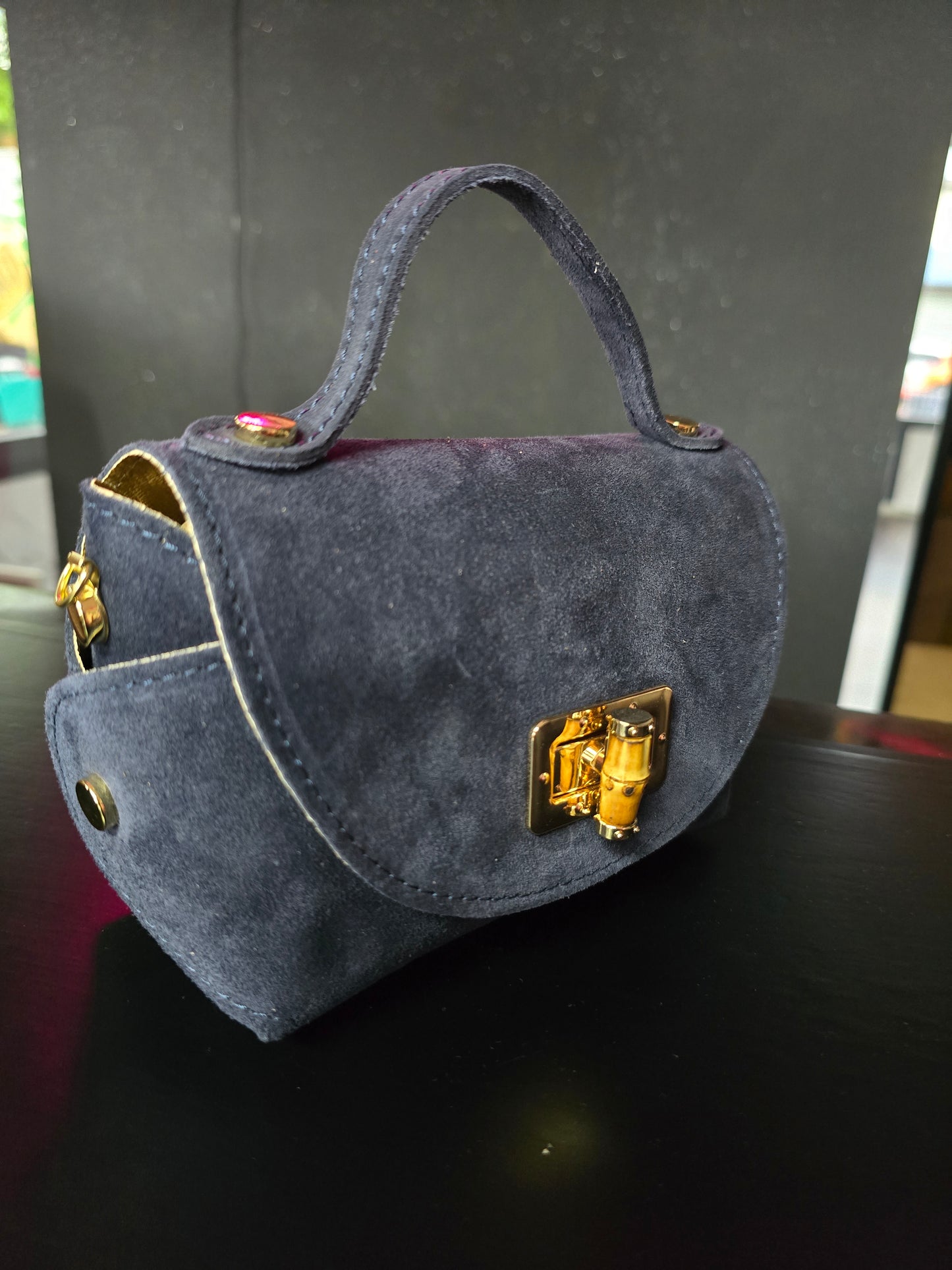 Kleine Handtasche Bamboo Wildleder Leder