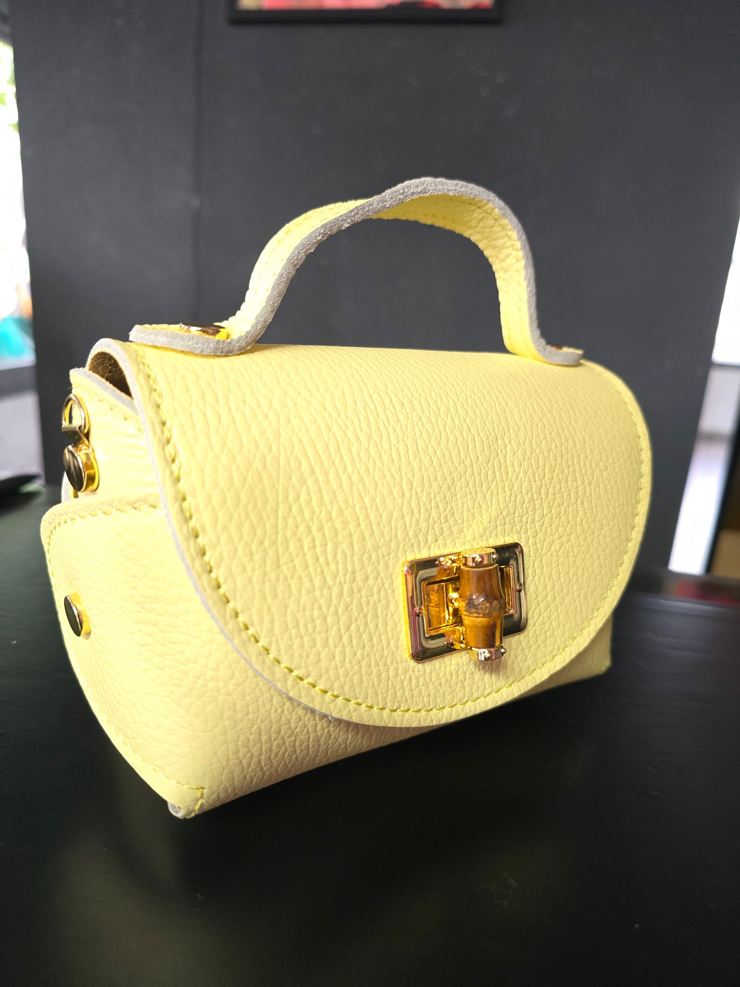 Kleine Handtasche Bamboo Wildleder Leder