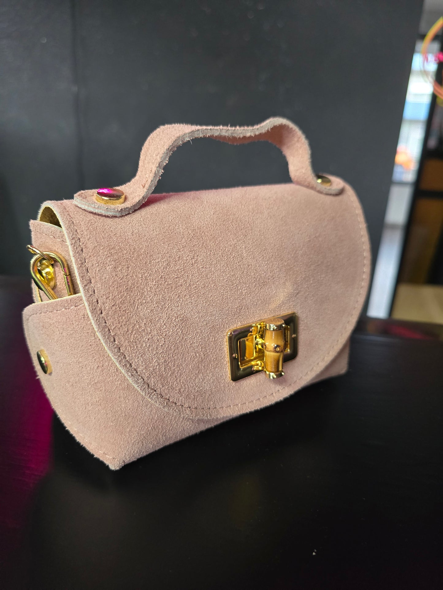 Kleine Handtasche Bamboo Wildleder Leder
