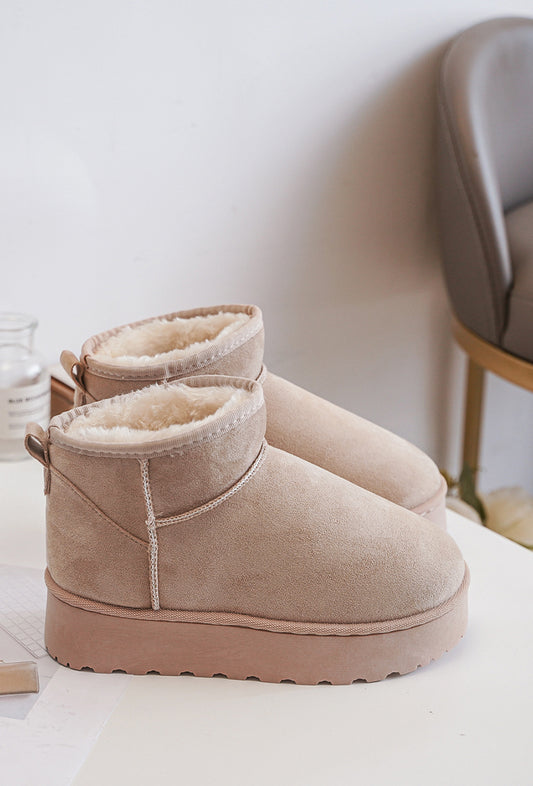 Winterboots Flauschi Beige