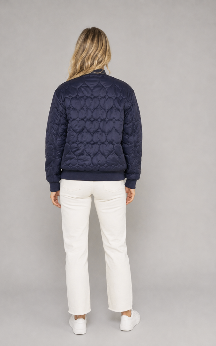 Zwillingsherz Bomberjacke BE HAPPY Royalblau