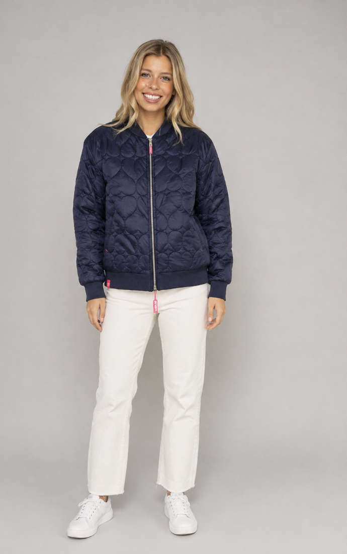 Zwillingsherz Bomberjacke BE HAPPY Royalblau