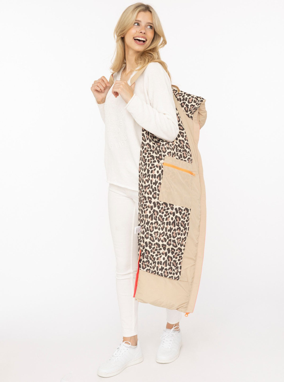 Zwillingsherz Langer Steppmantel COZY Beige
